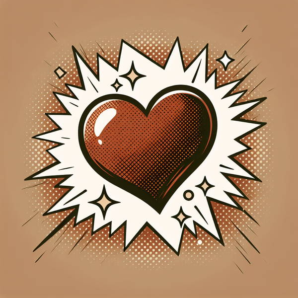 Braunes Herz Symbol / Emoji